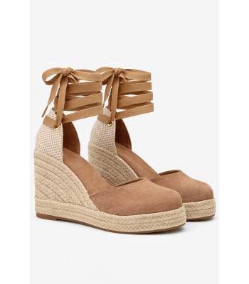 Χακί πλατφόρμες espadrilles με κορδόνια στον αστράγαλο