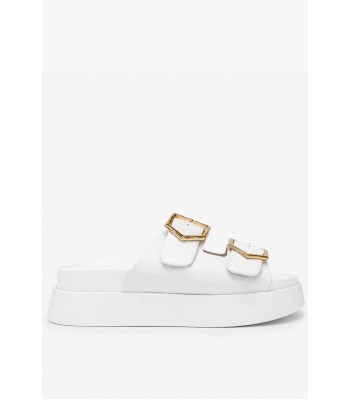 Λευκό flatform με χρυσές αγκράφες