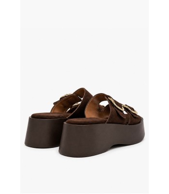 Καφέ flatform με διπλή αγκράφα