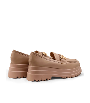 Μπεζ Loafers με χοντρή σόλα