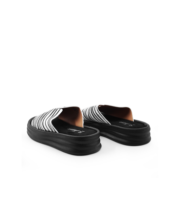 Γυναικείο flatform με zebra print και μαύρη σόλα