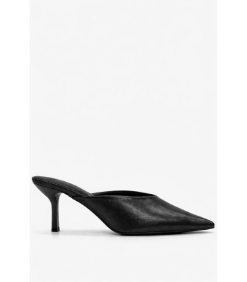 Μαύρη mule γόβα με minimal design