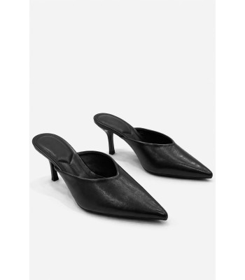 Μαύρη mule γόβα με minimal design