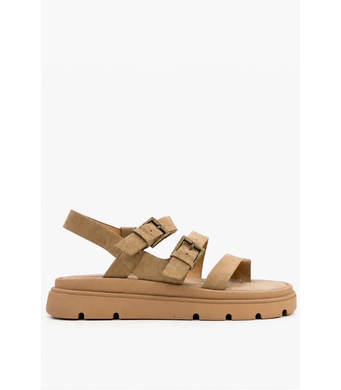 Χακί flatform με ανατομικό πάτο και διπλές αγκράφες