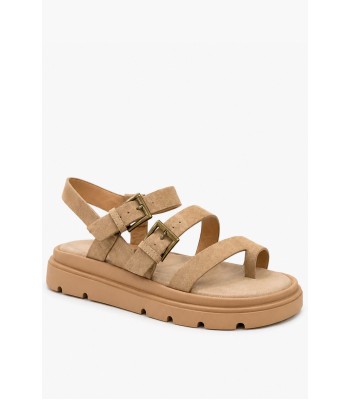 Χακί flatform με ανατομικό πάτο και διπλές αγκράφες