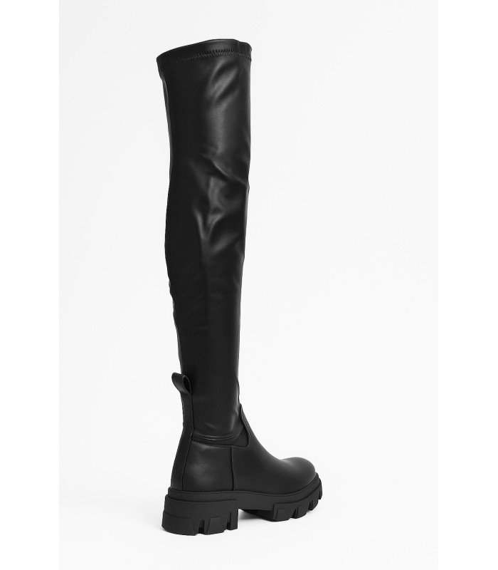 Μαύρη over the knee μπότα με chunky σόλα