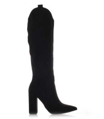 Μαύρες Western Suede Μπότες 