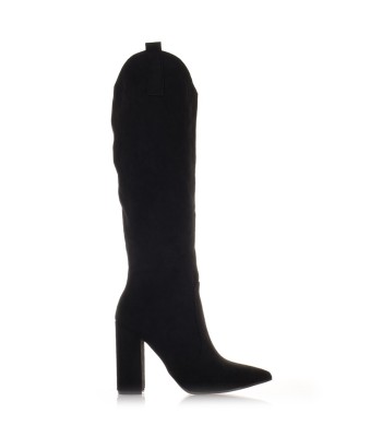 Μαύρες Western Suede Μπότες 