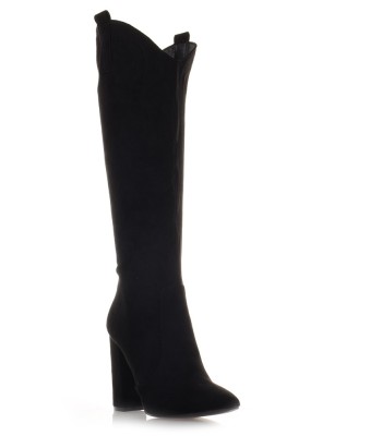 Μαύρες Western Suede Μπότες 