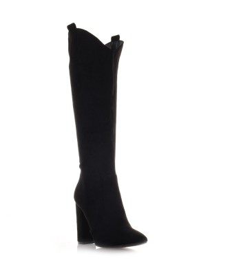 Μαύρες Western Suede Μπότες 